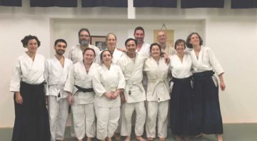 group of aikido students